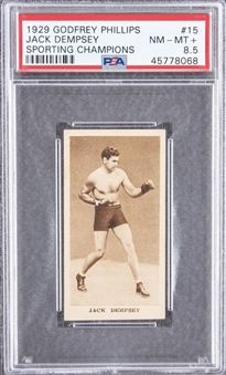 1929 Godfrey Phillips "Sporting Champions" #15 Jack Dempsey – PSA NM-MT+ 8.5 "1 of 2!"